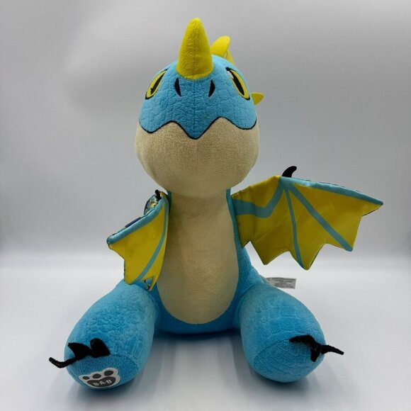 Build-A-Bear Stormfly Dragon Plush Retired How To Train Your Dragon Blue/Yellow - Picture 1 of 11